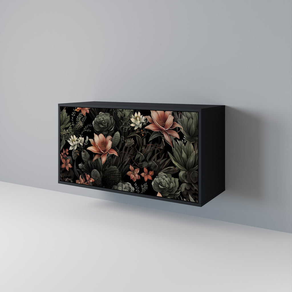 SECRET VERDURE Sideboard mit 2 Türen in Schwarz