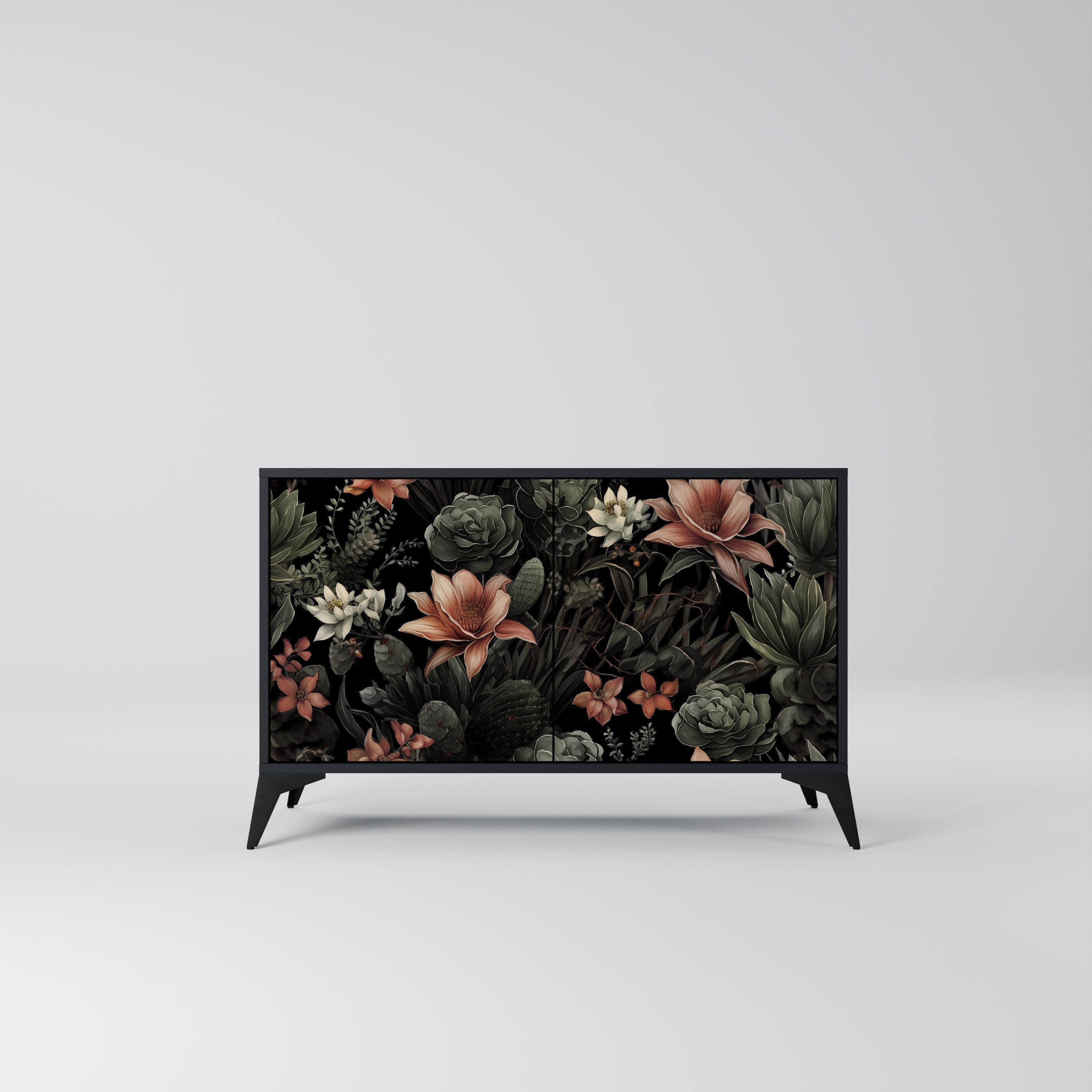 SECRET VERDURE Sideboard mit 2 Türen in Schwarz