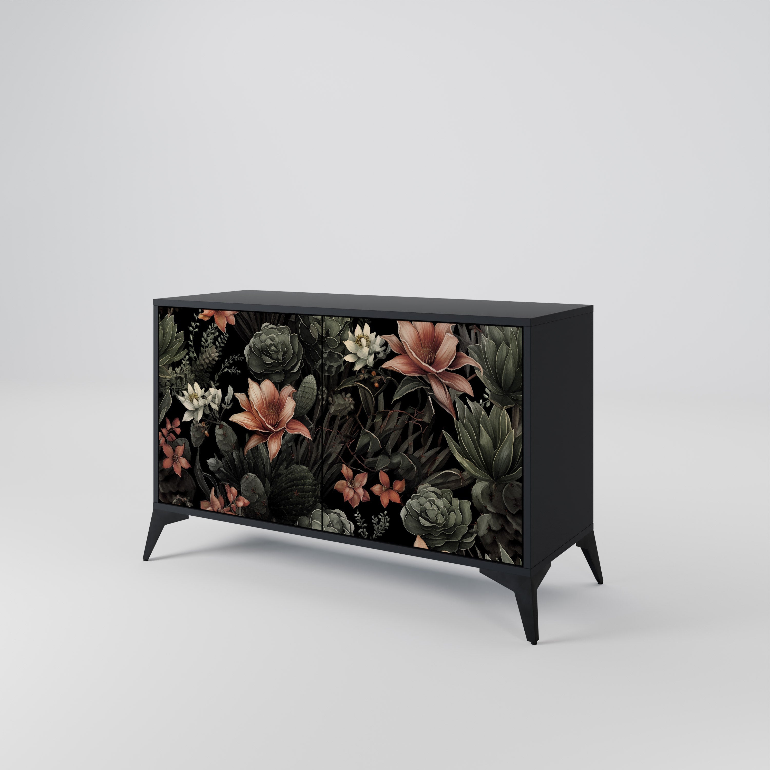 SECRET VERDURE Sideboard mit 2 Türen in Schwarz