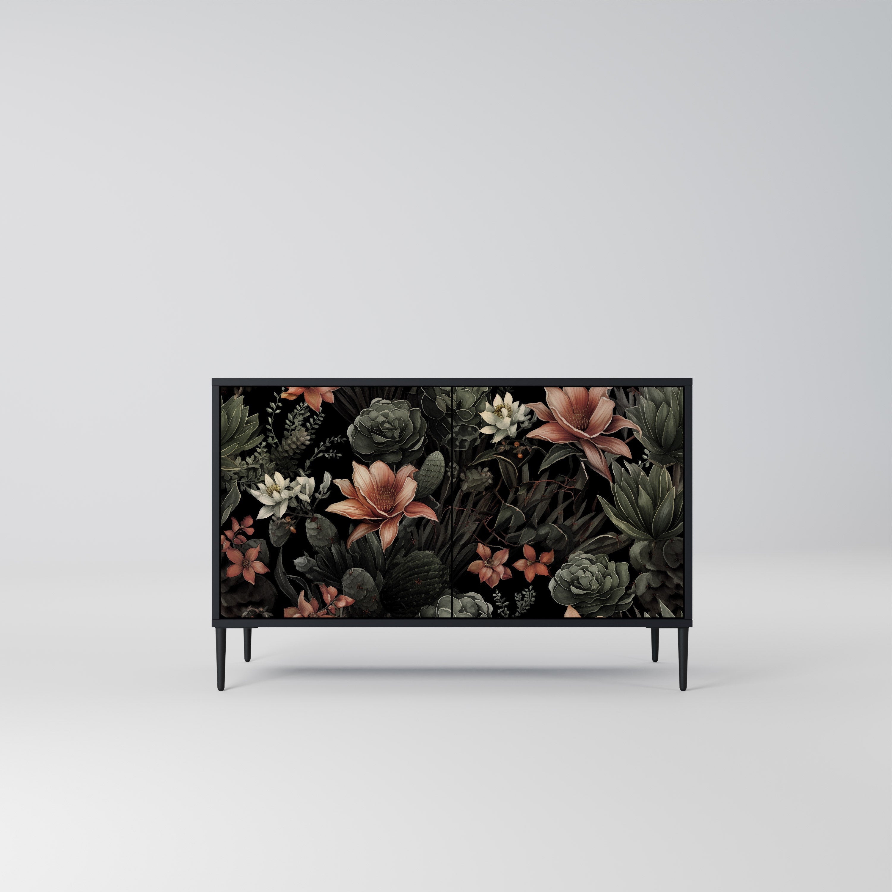 SECRET VERDURE Sideboard mit 2 Türen in Schwarz