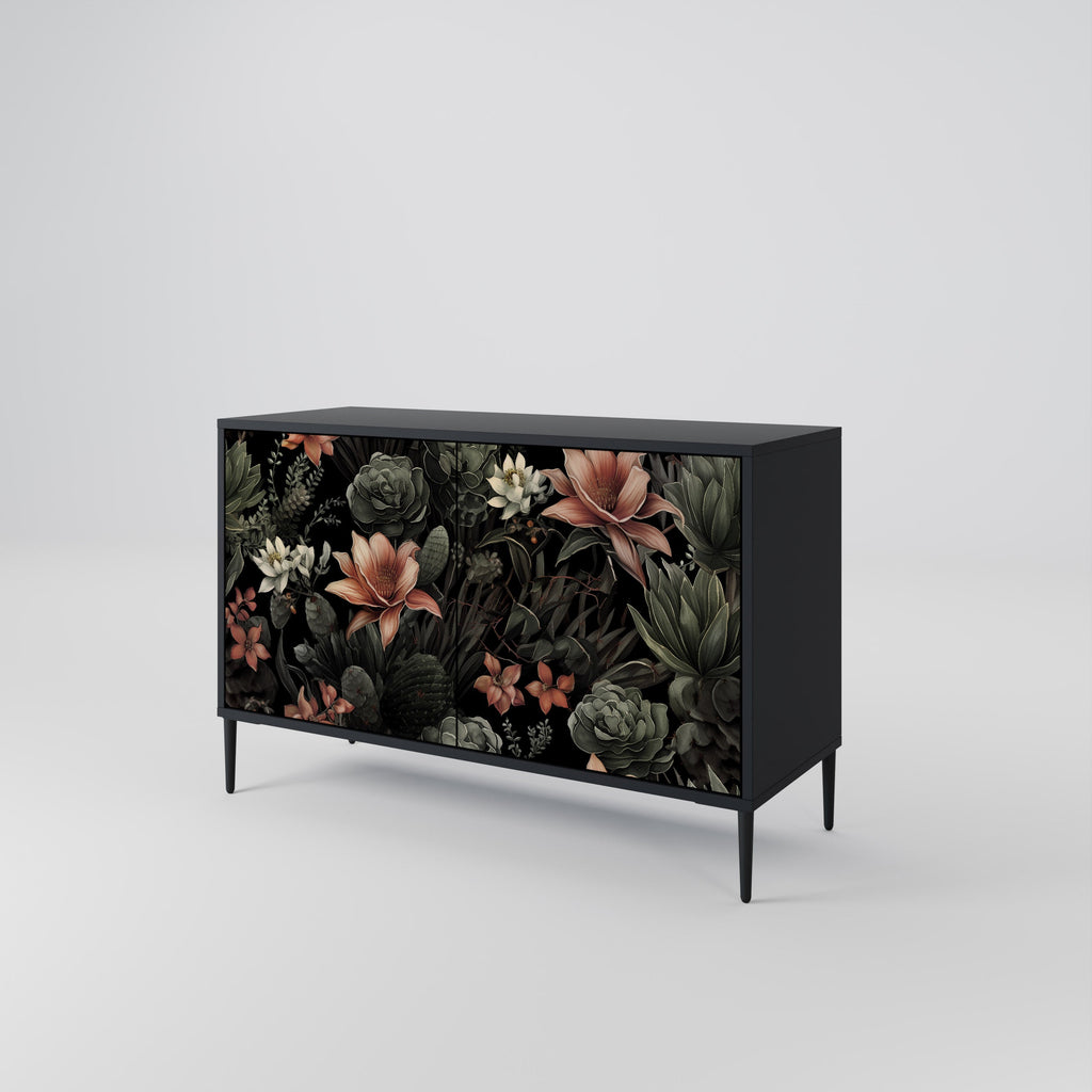 SECRET VERDURE Sideboard mit 2 Türen in Schwarz