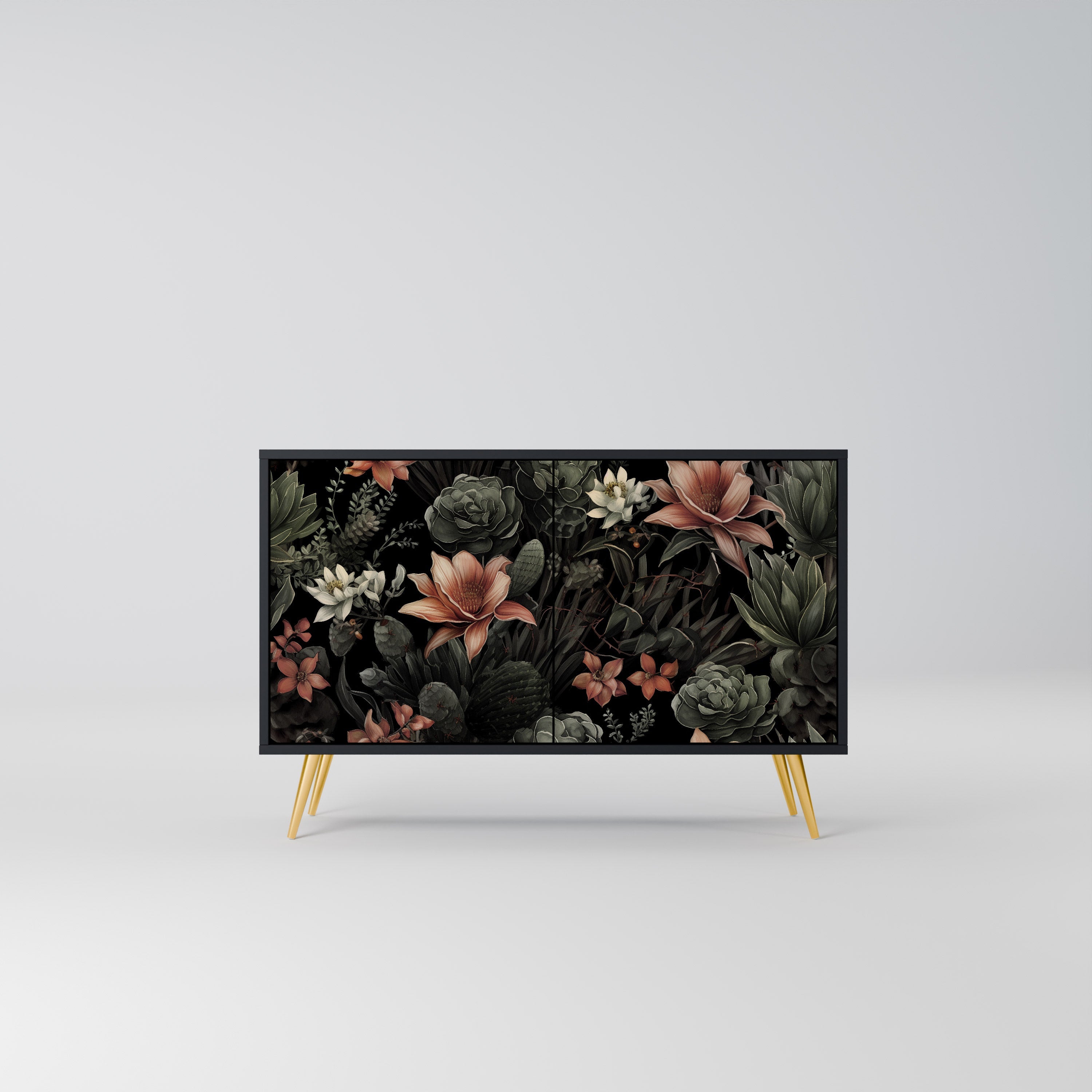 SECRET VERDURE Sideboard mit 2 Türen in Schwarz