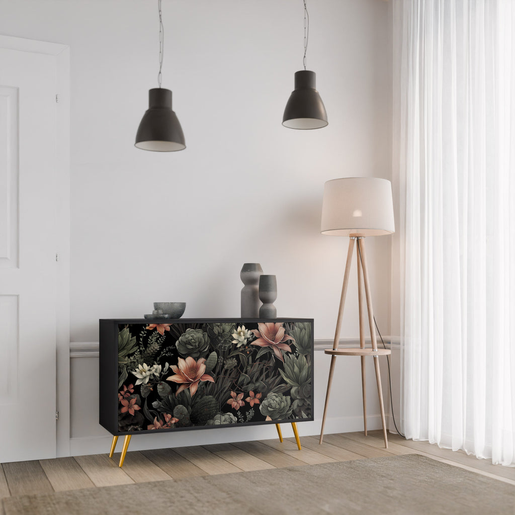 SECRET VERDURE Sideboard mit 2 Türen in Schwarz