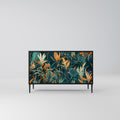 FLORAL SERENITY Sideboard mit 2 Türen in Schwarz