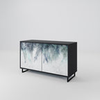 PALM VEIL Sideboard mit 2 Türen in Schwarz