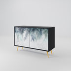 PALM VEIL Sideboard mit 2 Türen in Schwarz