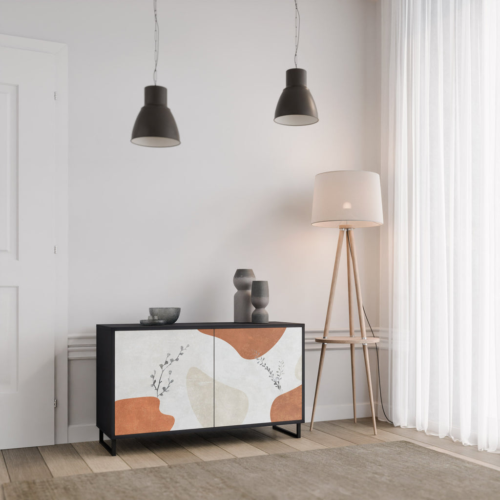 TRANQUIL TWIG Sideboard mit 2 Türen in Schwarz