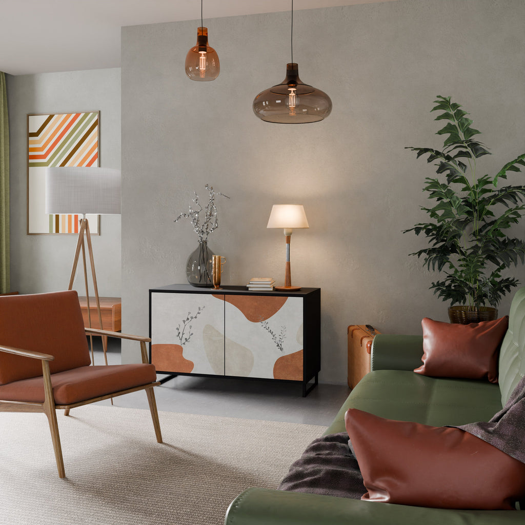 TRANQUIL TWIG Sideboard mit 2 Türen in Schwarz