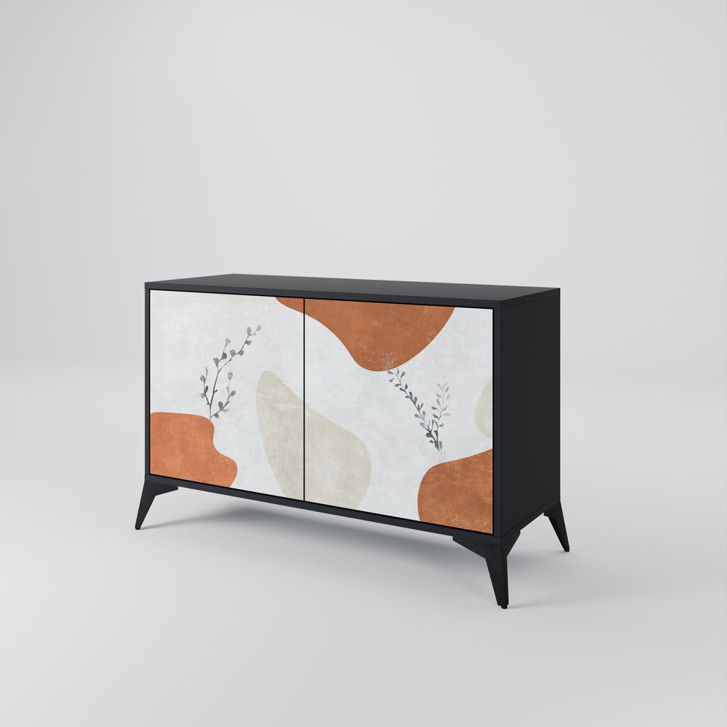 TRANQUIL TWIG Sideboard mit 2 Türen in Schwarz