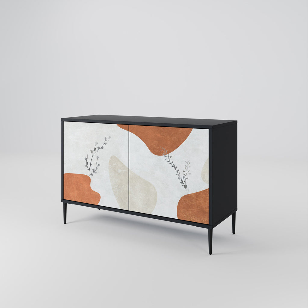 TRANQUIL TWIG Sideboard mit 2 Türen in Schwarz