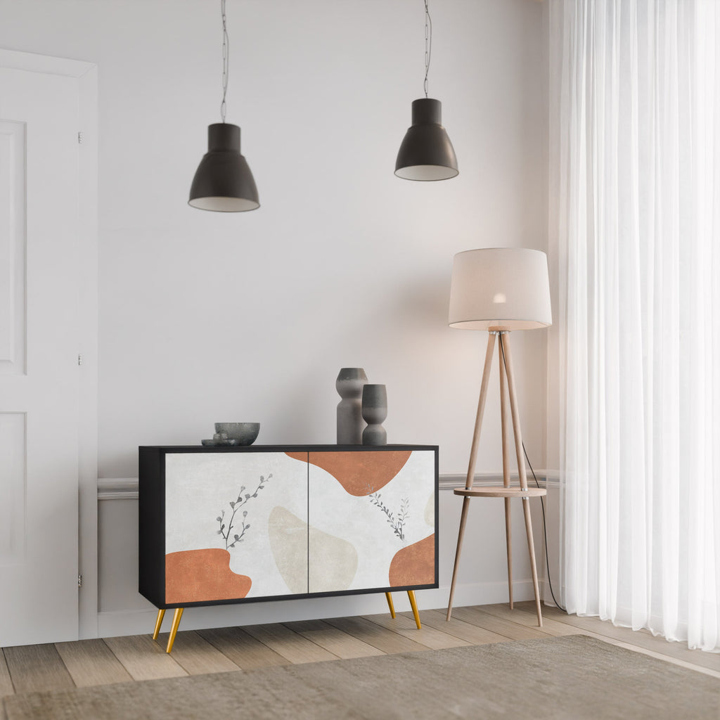 TRANQUIL TWIG Sideboard mit 2 Türen in Schwarz