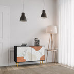 TRANQUIL TWIG Sideboard mit 2 Türen in Schwarz