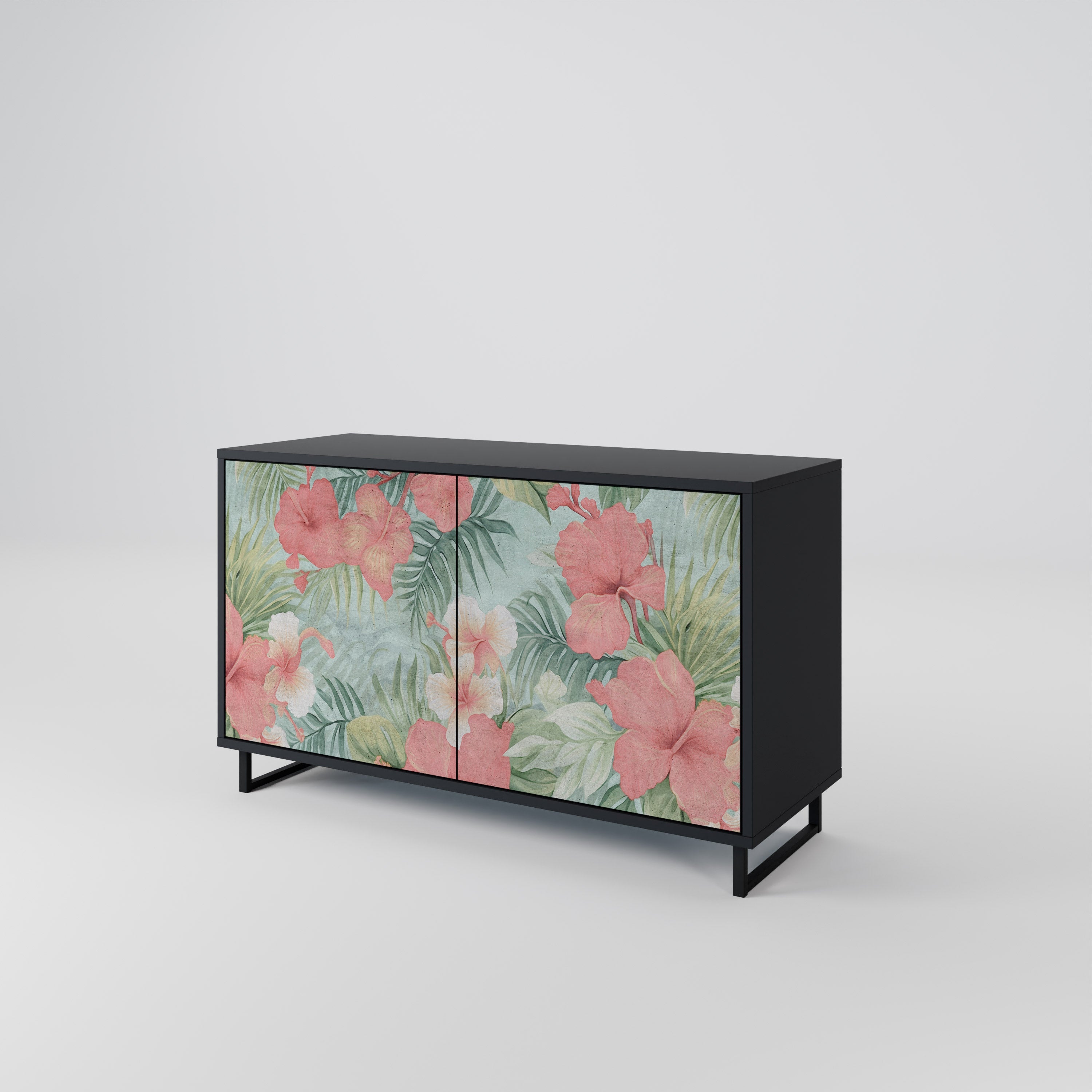 HAWAIIAN SPIRIT Sideboard mit 2 Türen in Schwarz
