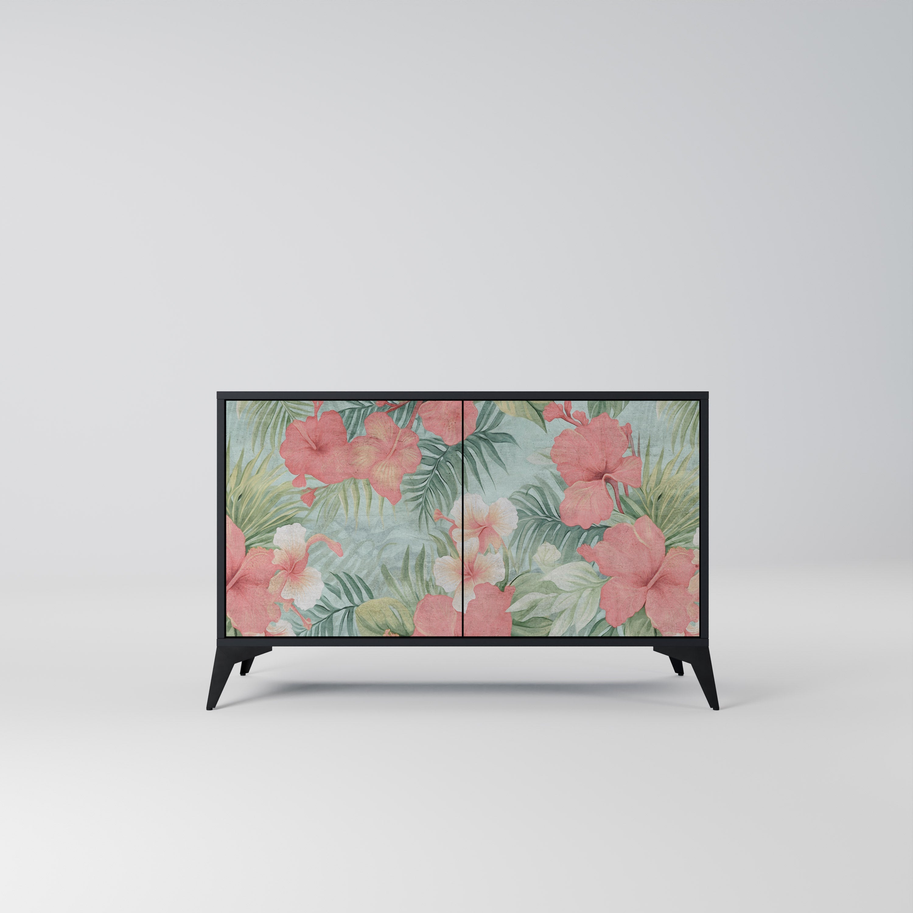 HAWAIIAN SPIRIT Sideboard mit 2 Türen in Schwarz