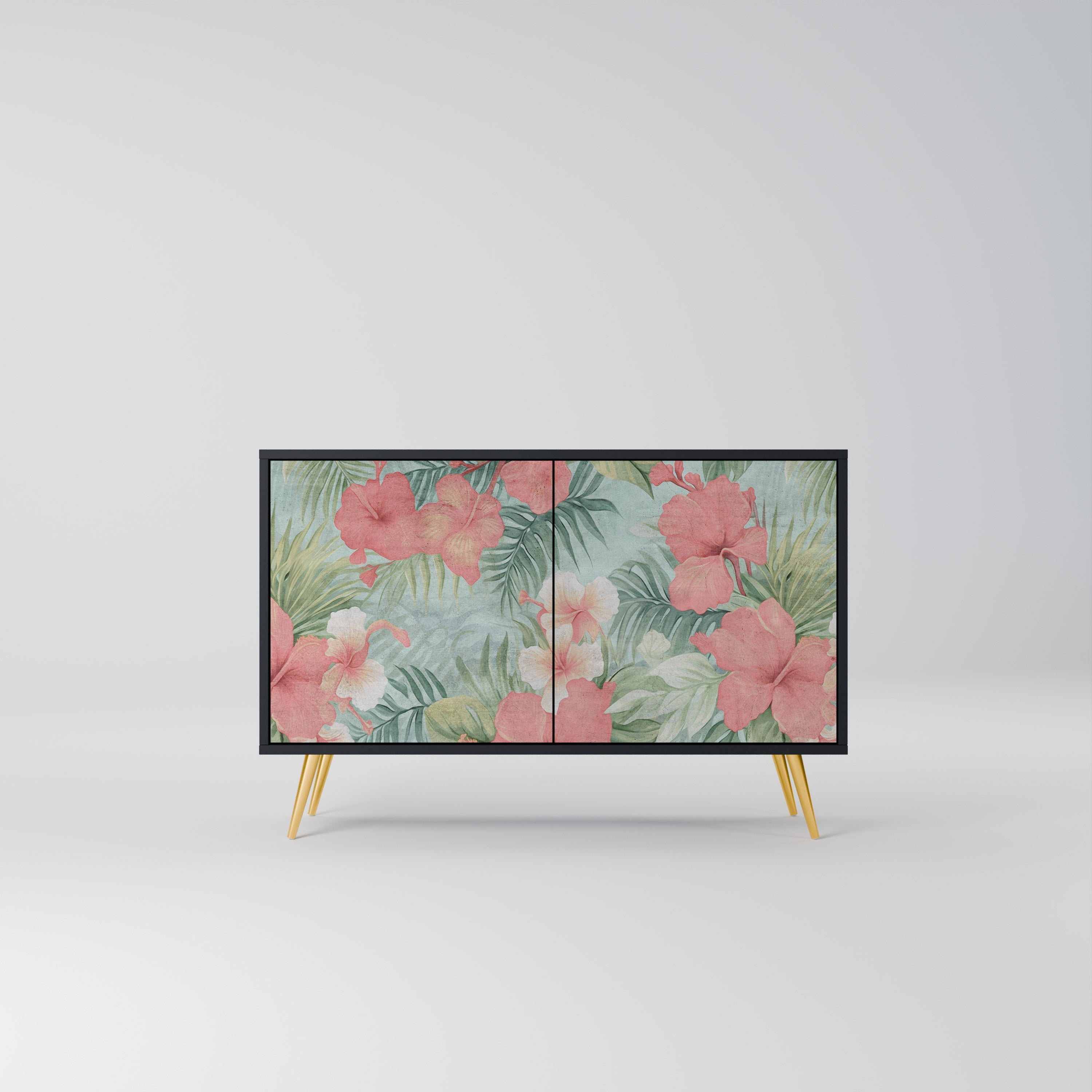 HAWAIIAN SPIRIT Sideboard mit 2 Türen in Schwarz