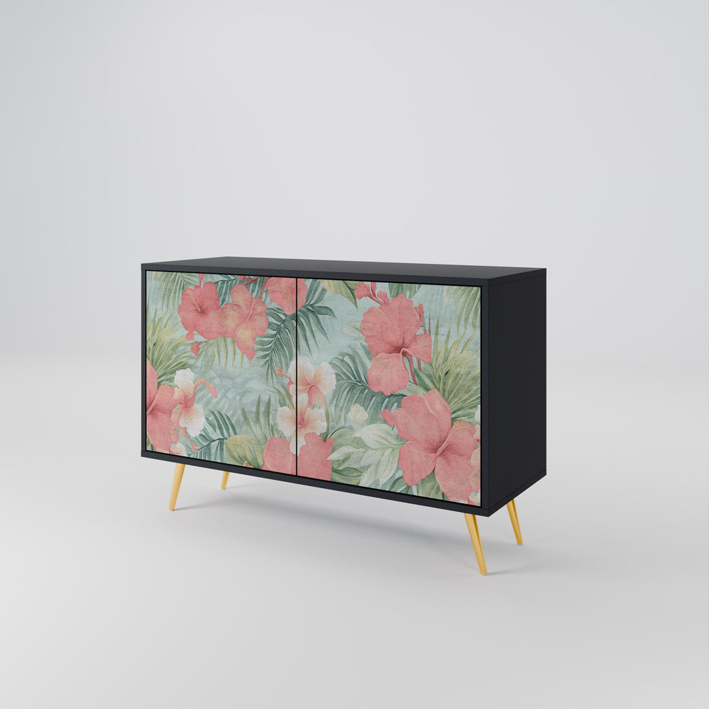 HAWAIIAN SPIRIT Sideboard mit 2 Türen in Schwarz