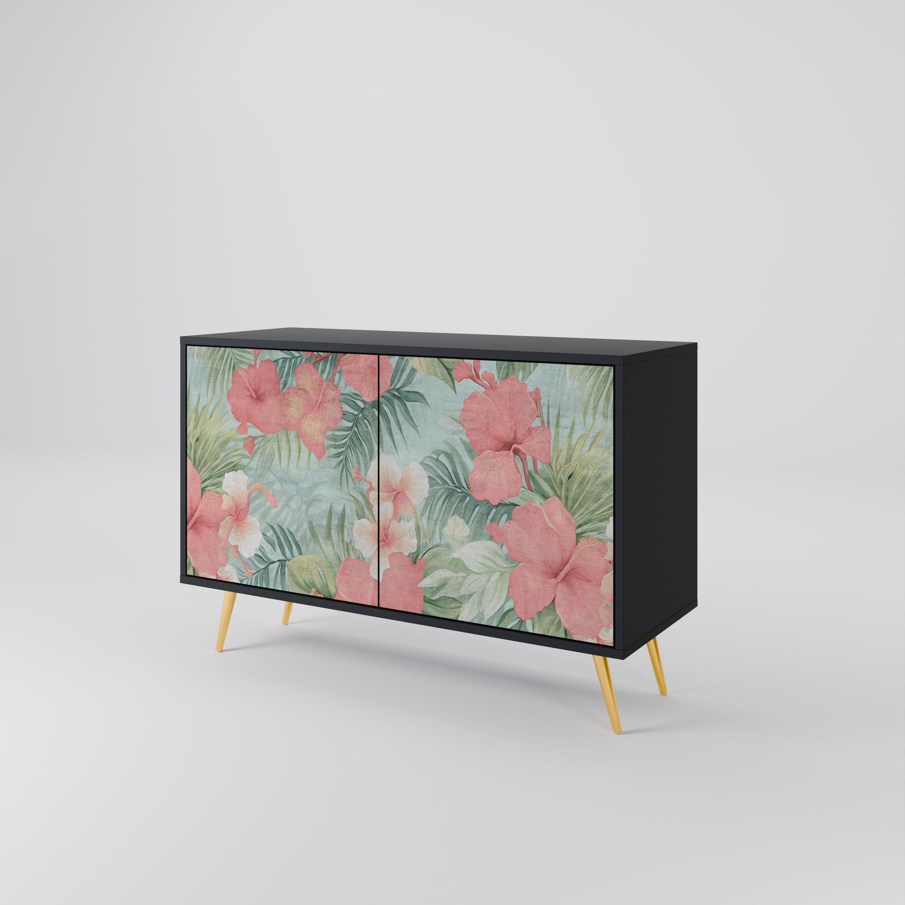 HAWAIIAN SPIRIT Sideboard mit 2 Türen in Schwarz