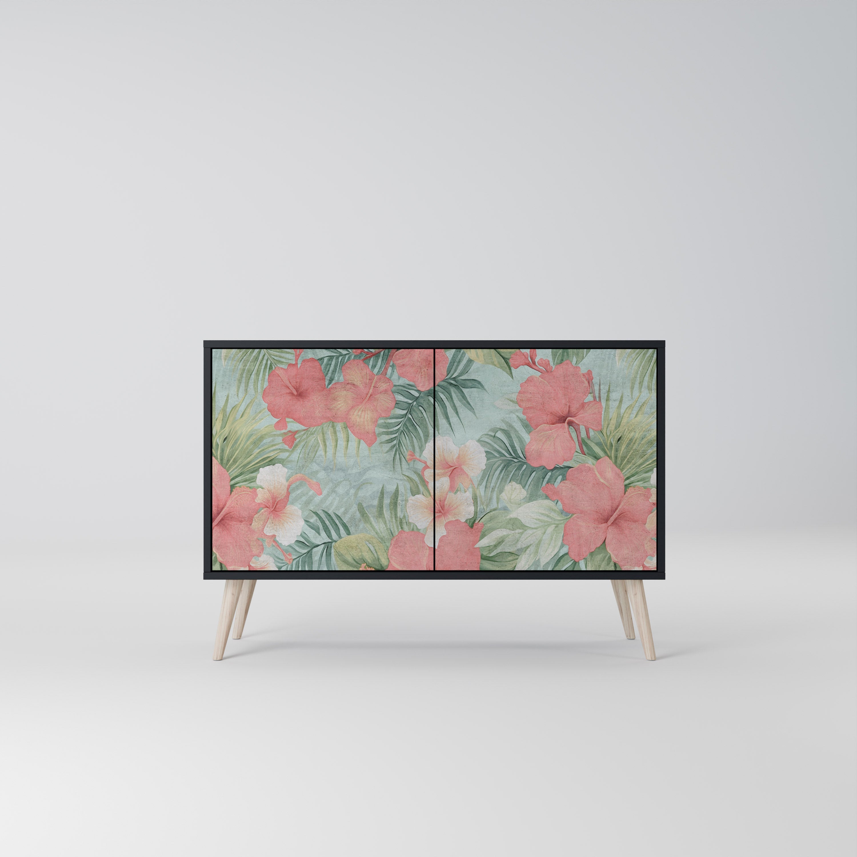 HAWAIIAN SPIRIT Sideboard mit 2 Türen in Schwarz