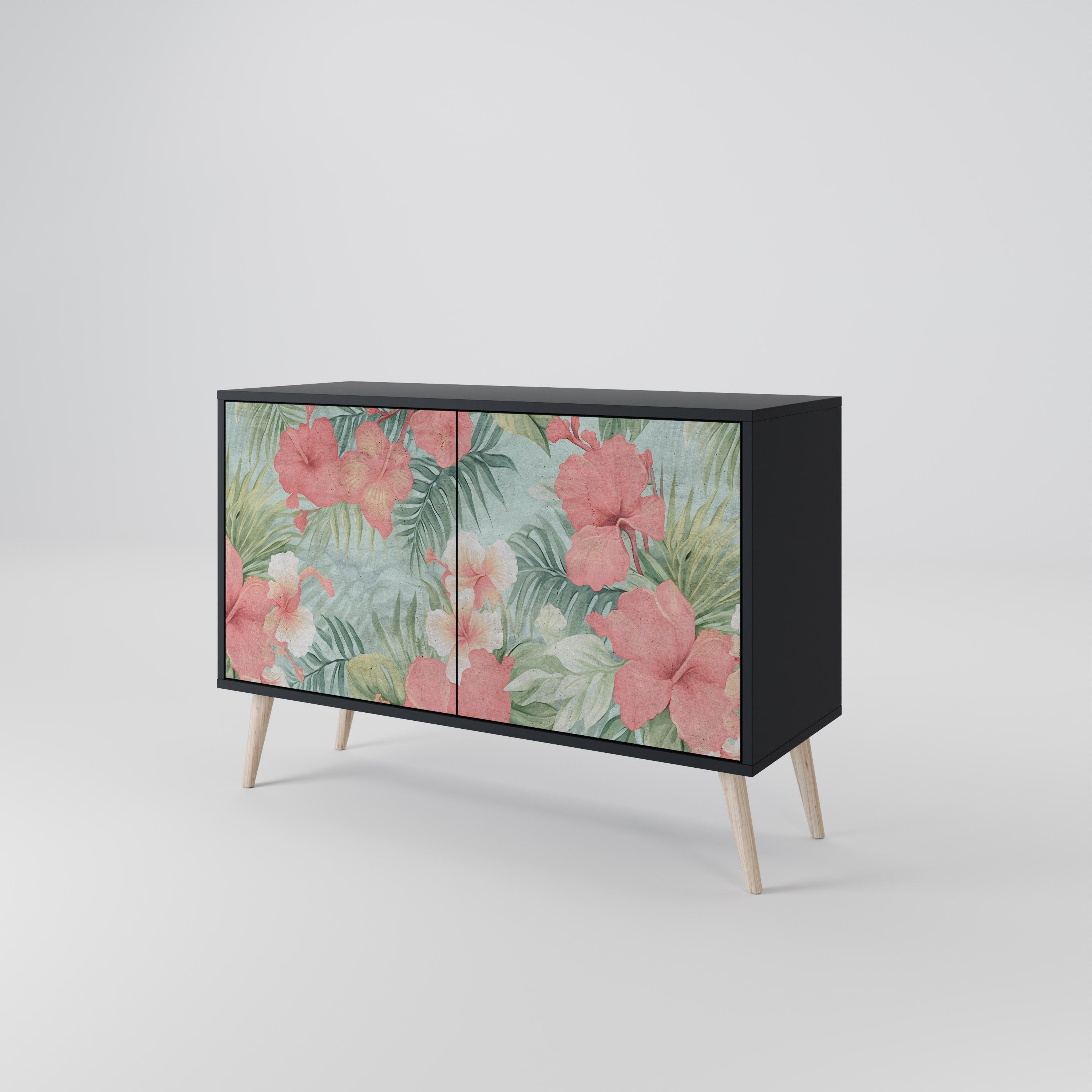 HAWAIIAN SPIRIT Sideboard mit 2 Türen in Schwarz