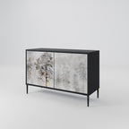 FADE IN THE TREES Sideboard mit 2 Türen in Schwarz