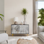 FADE IN THE TREES Sideboard mit 2 Türen in Schwarz