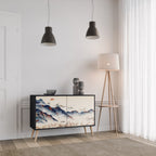 JAPANESE LANDSCAPE Sideboard mit 2 Türen in Schwarz