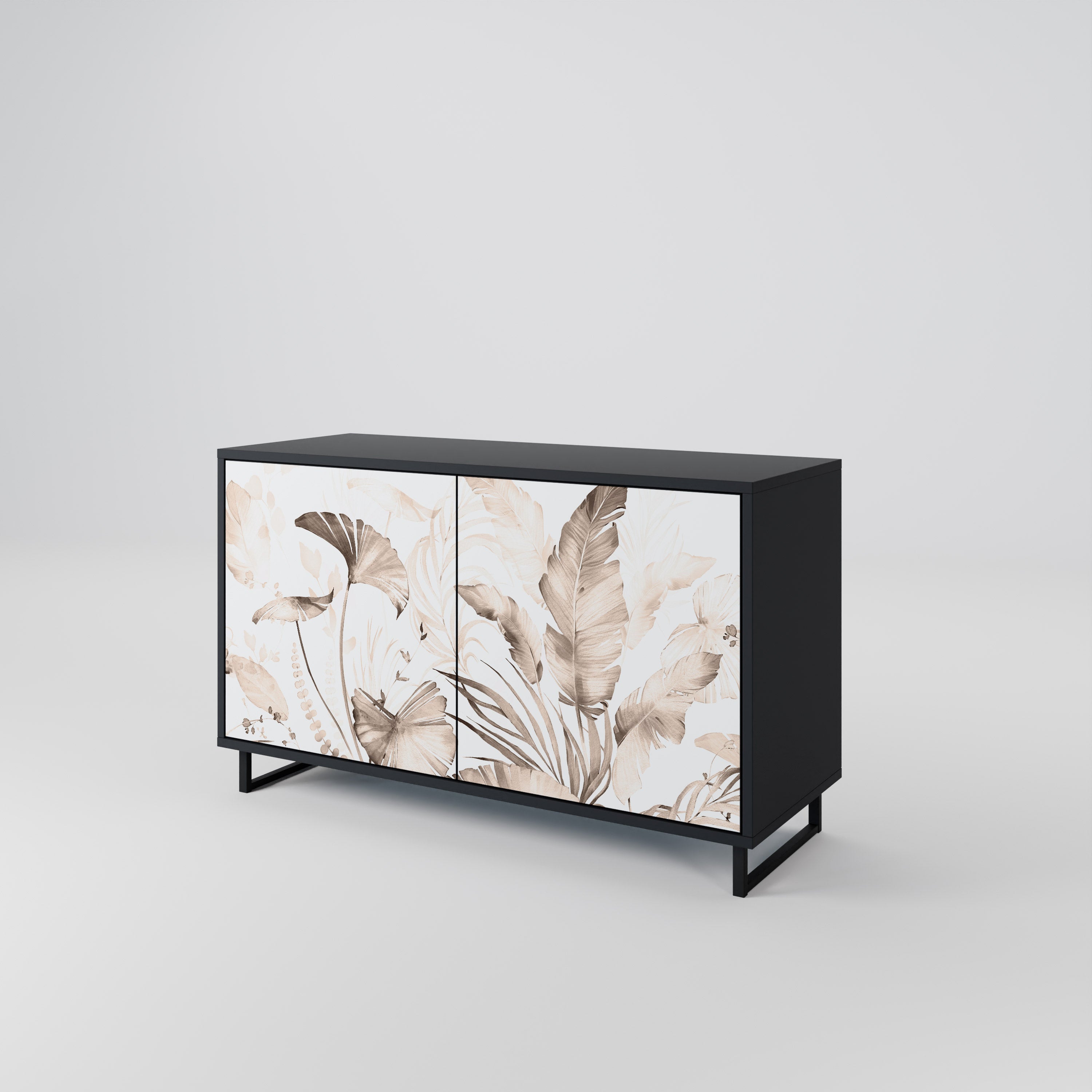 WILD TENDERNESS Sideboard mit 2 Türen in Schwarz