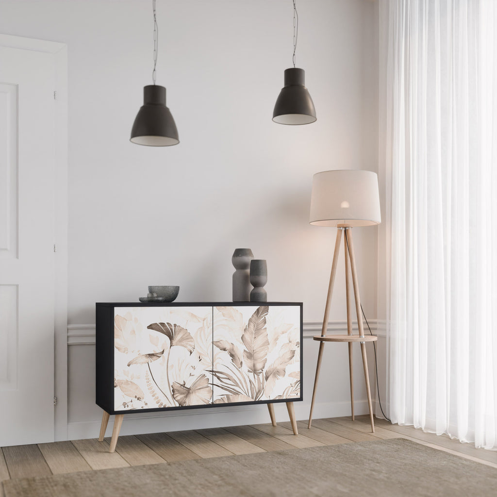 WILD TENDERNESS Sideboard mit 2 Türen in Schwarz