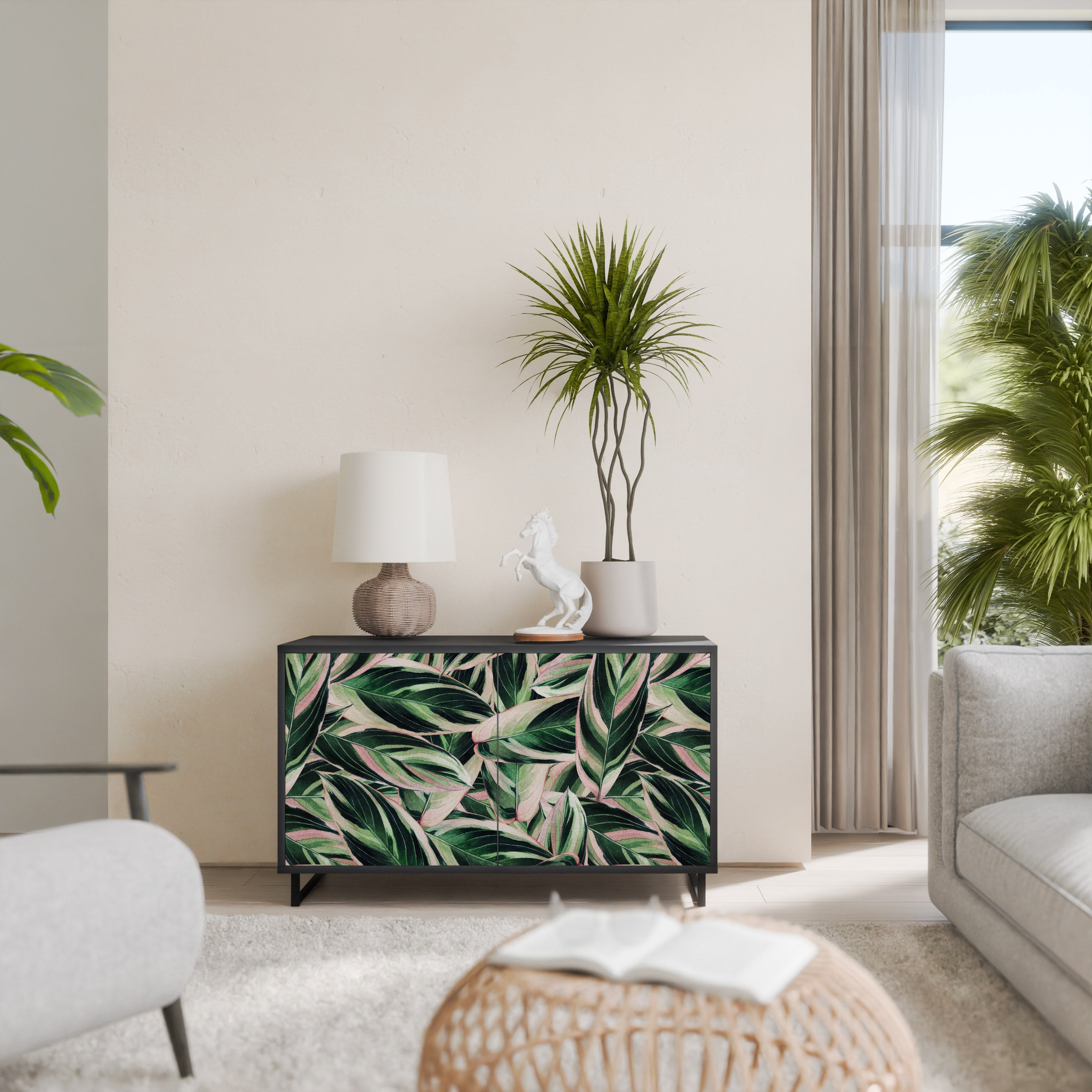 EERIE STROMANTHE Sideboard mit 2 Türen in Schwarz