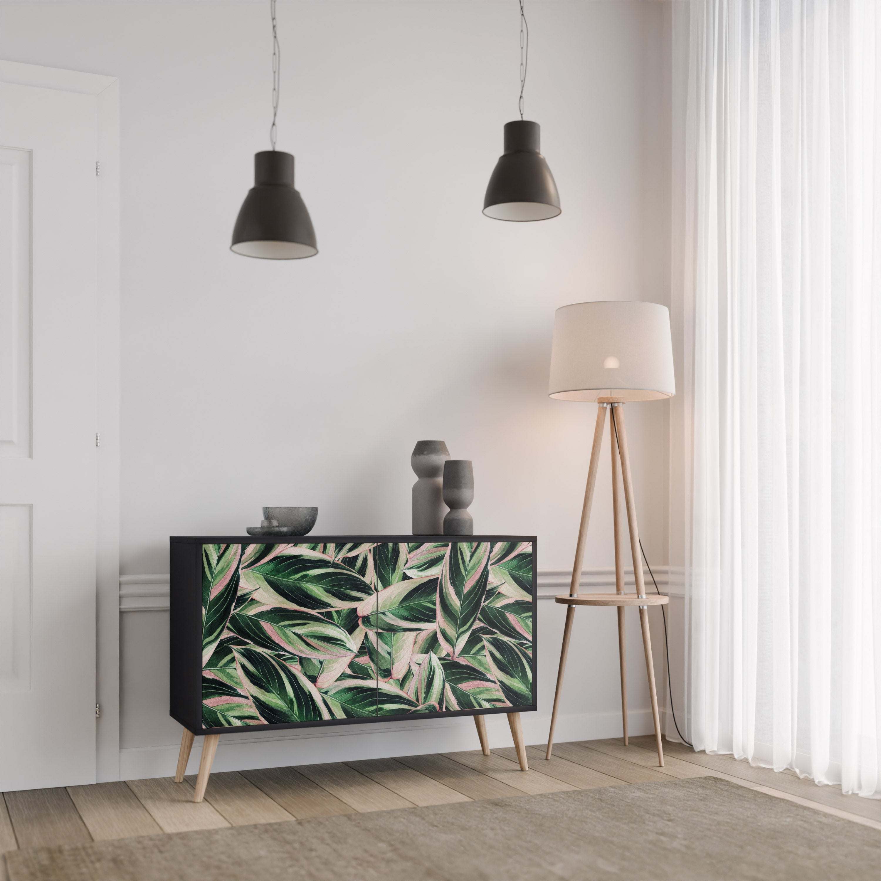 EERIE STROMANTHE Sideboard mit 2 Türen in Schwarz