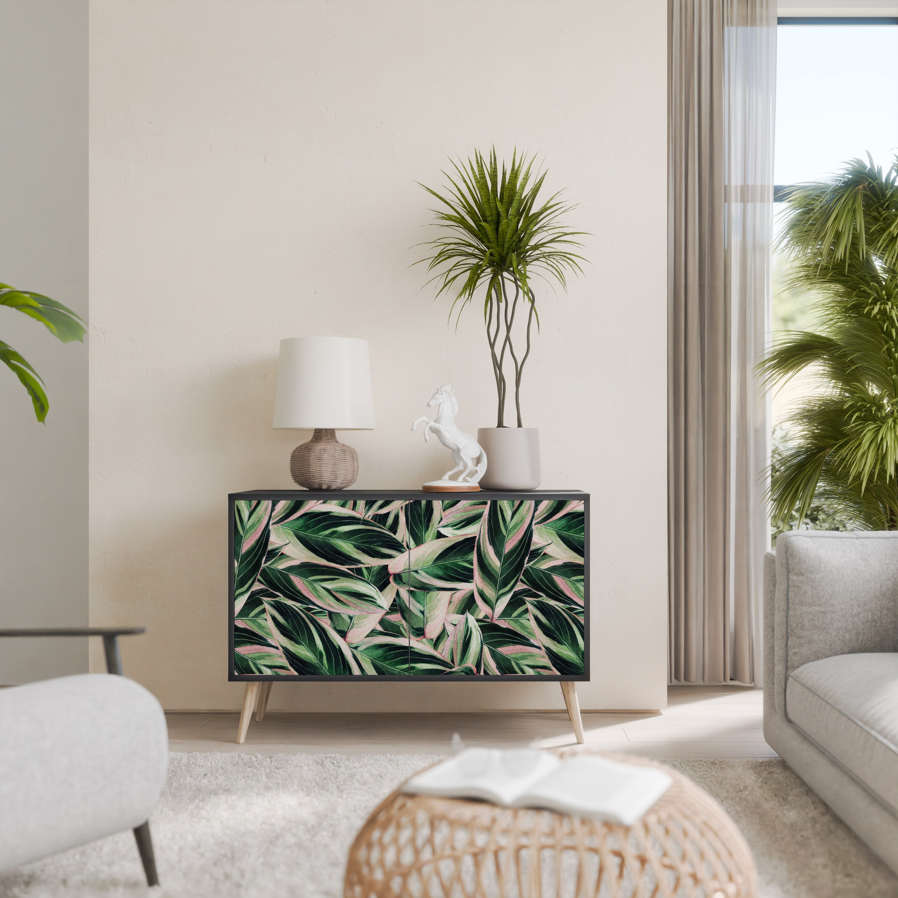 EERIE STROMANTHE Sideboard mit 2 Türen in Schwarz