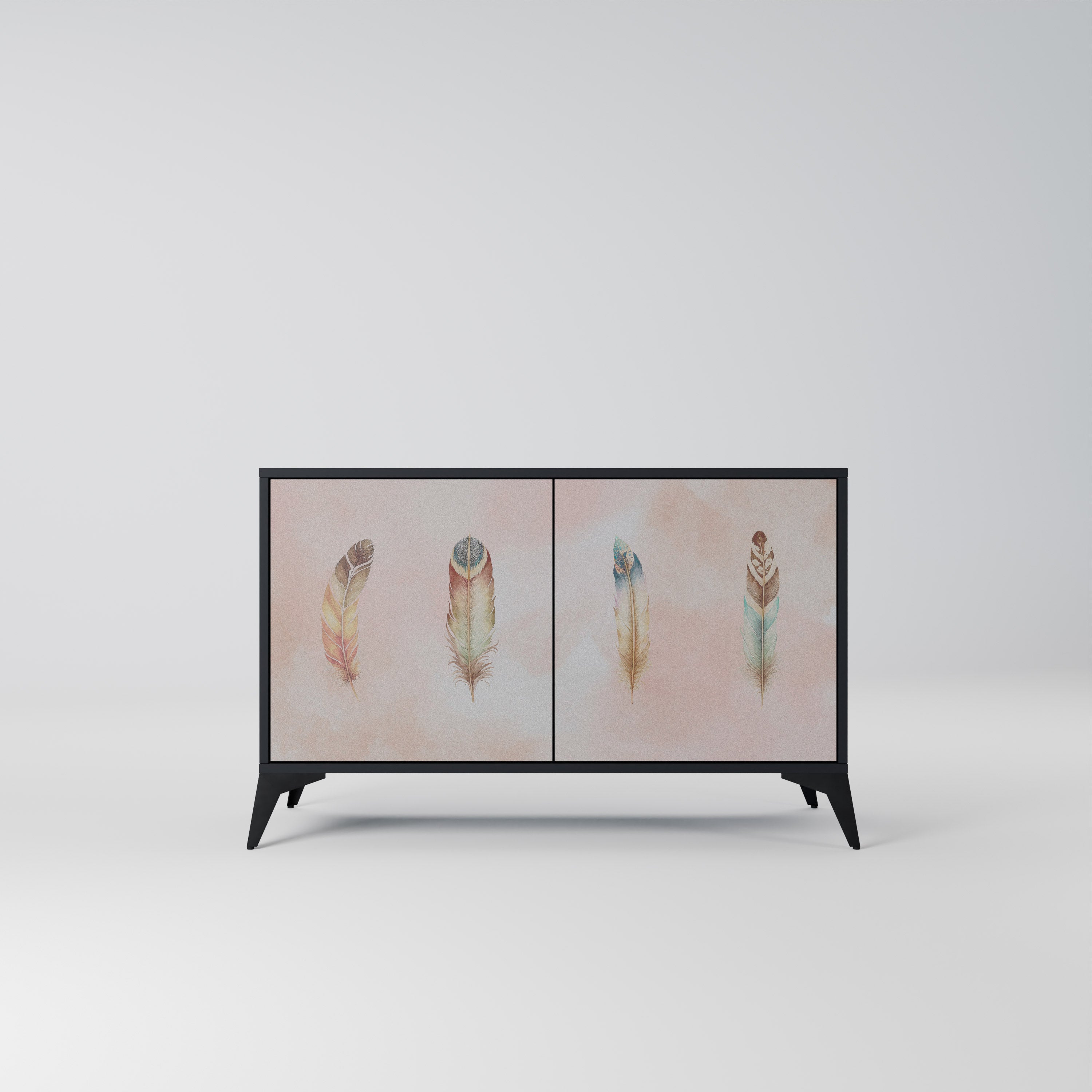 THE DELIQUESCE Sideboard mit 2 Türen in Schwarz