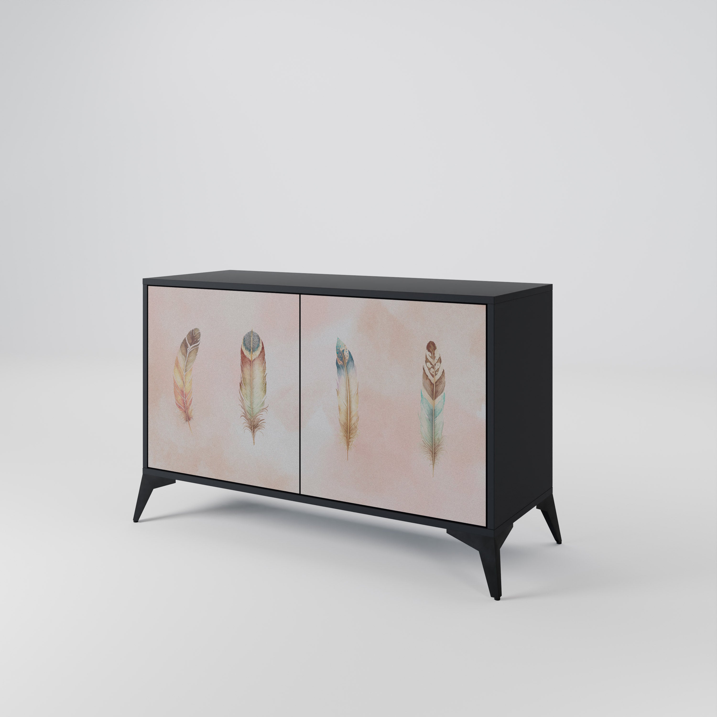 THE DELIQUESCE Sideboard mit 2 Türen in Schwarz
