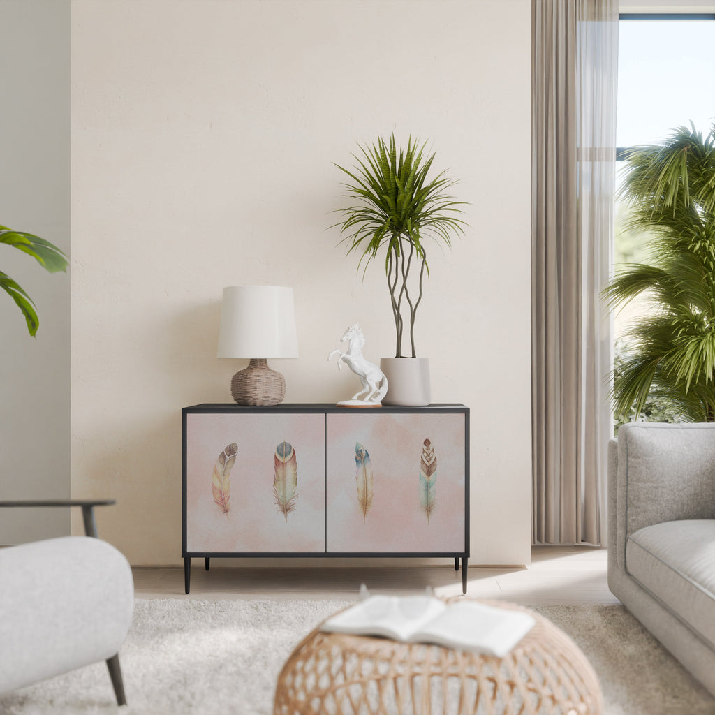 THE DELIQUESCE Sideboard mit 2 Türen in Schwarz