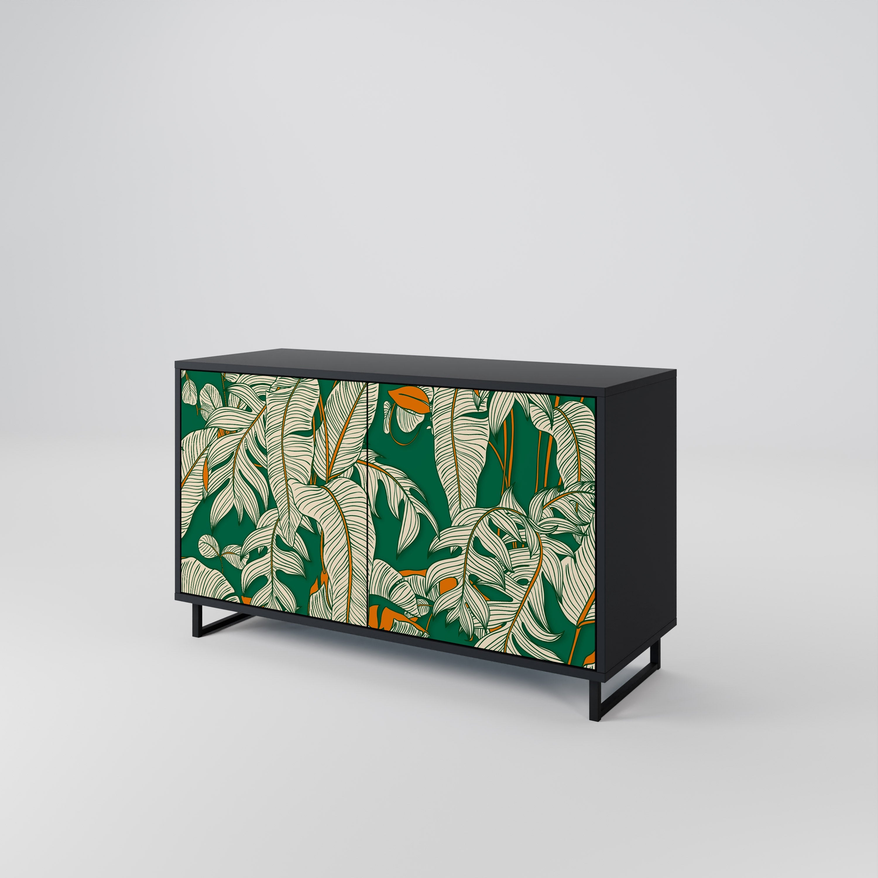 VERDANT PLEASURES Sideboard mit 2 Türen in Schwarz