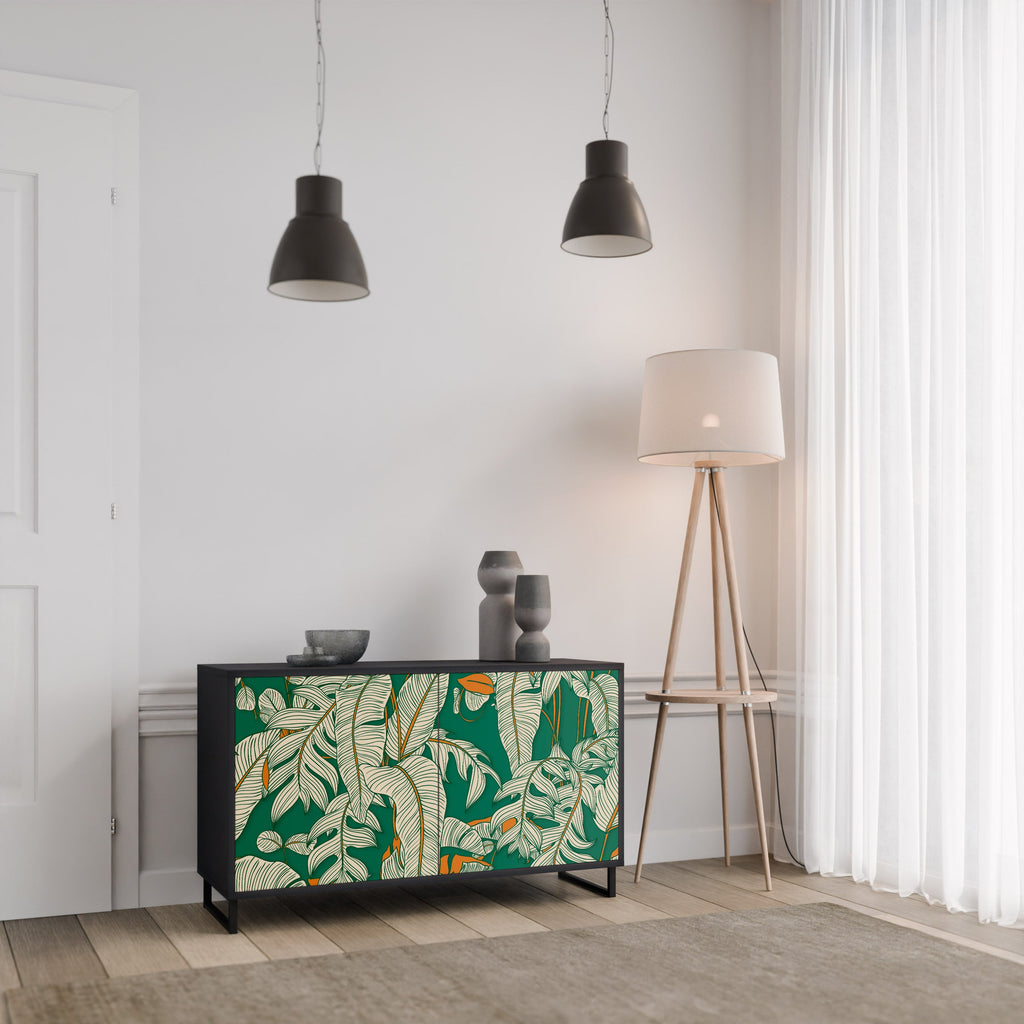 VERDANT PLEASURES Sideboard mit 2 Türen in Schwarz