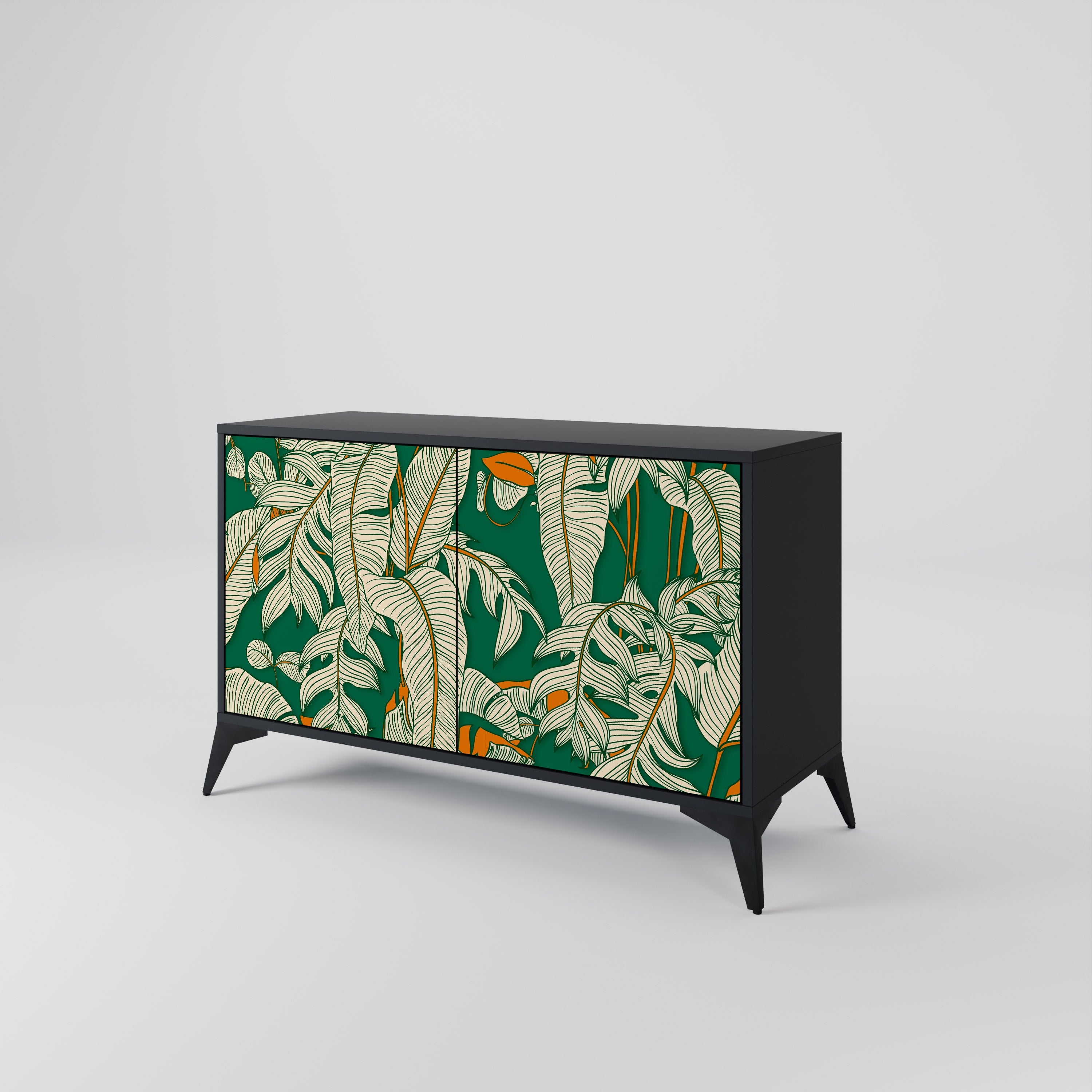 VERDANT PLEASURES Sideboard mit 2 Türen in Schwarz