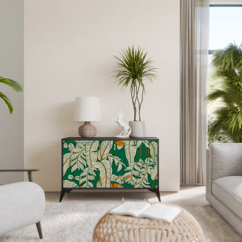 VERDANT PLEASURES Sideboard mit 2 Türen in Schwarz