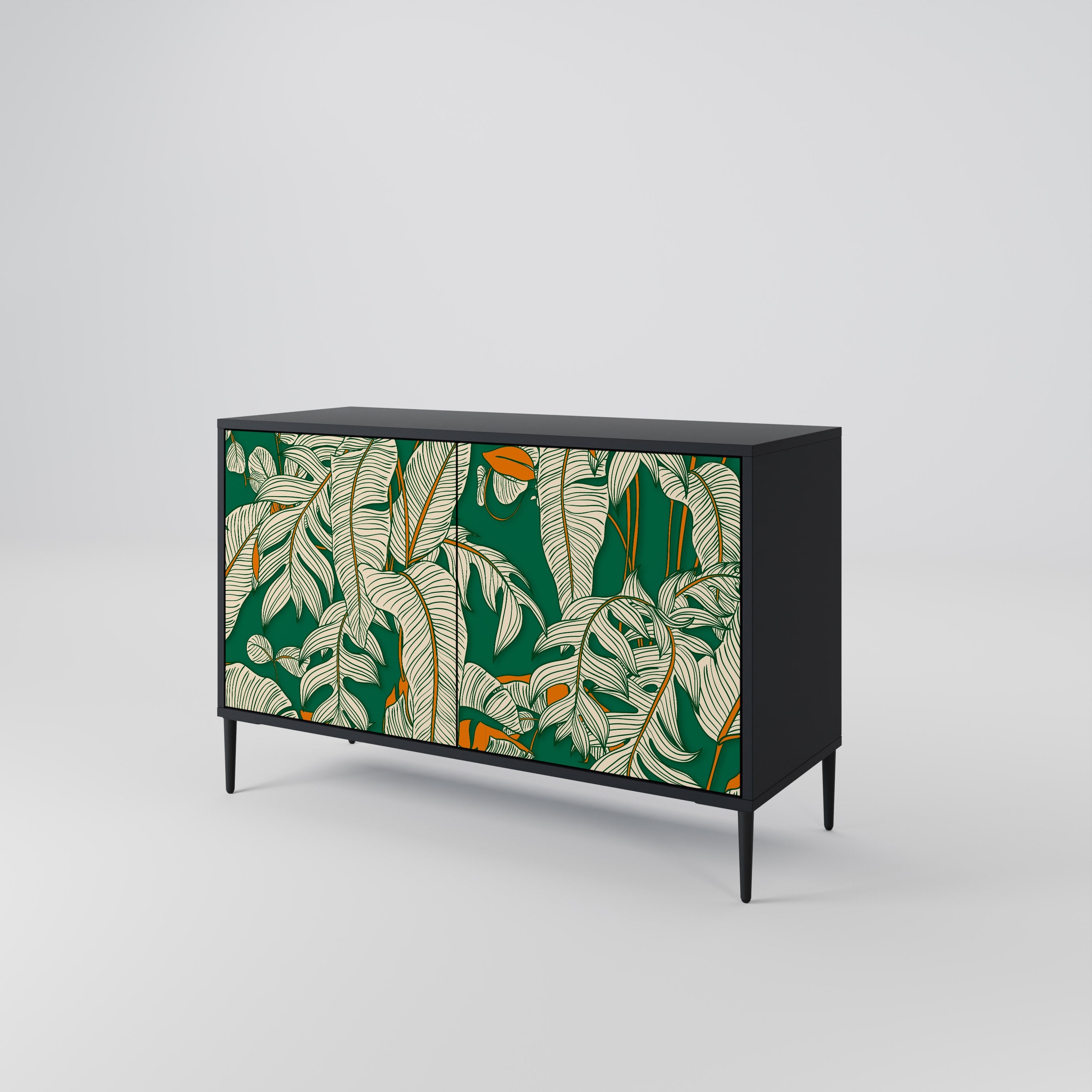 VERDANT PLEASURES Sideboard mit 2 Türen in Schwarz