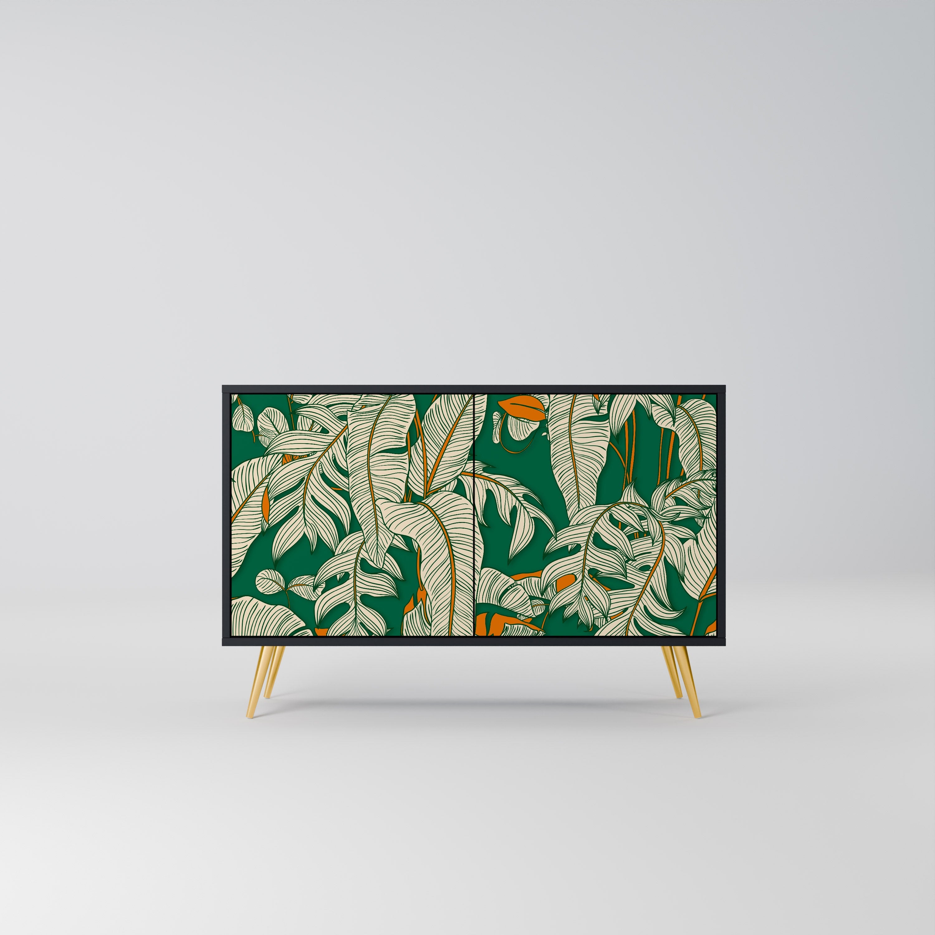 VERDANT PLEASURES Sideboard mit 2 Türen in Schwarz