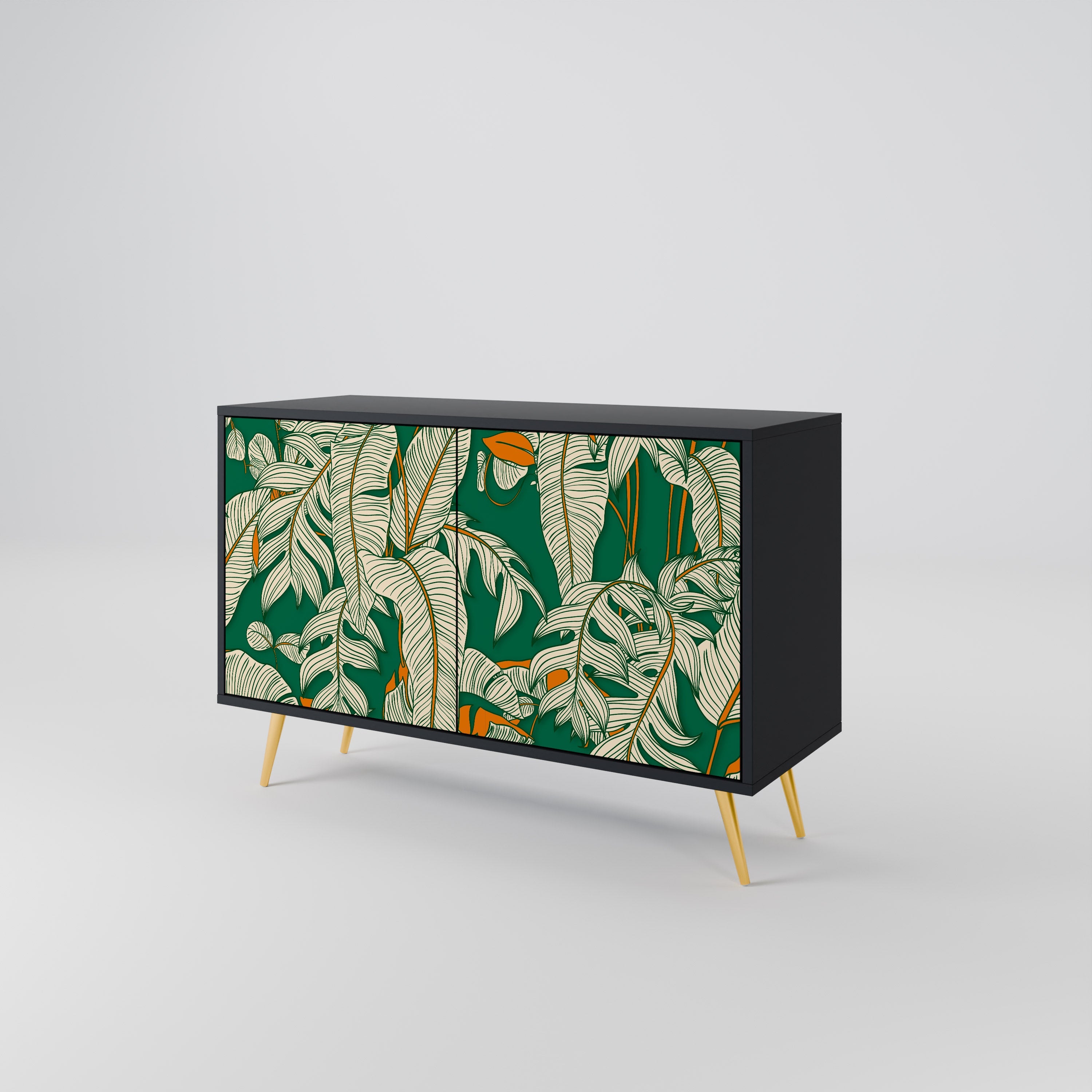 VERDANT PLEASURES Sideboard mit 2 Türen in Schwarz