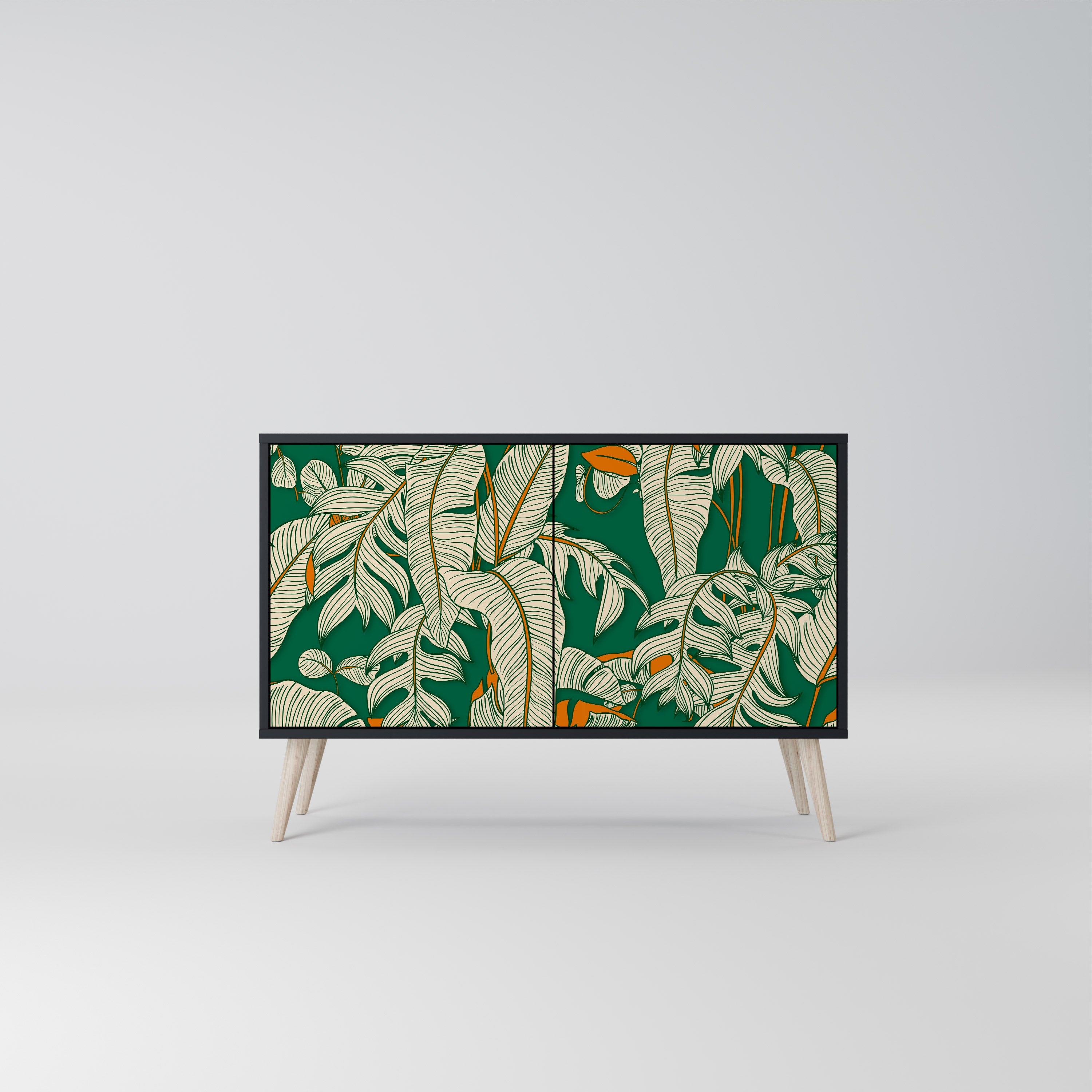 VERDANT PLEASURES Sideboard mit 2 Türen in Schwarz