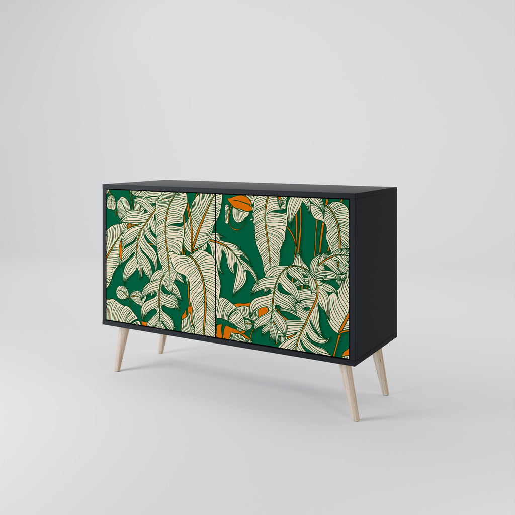 VERDANT PLEASURES Sideboard mit 2 Türen in Schwarz