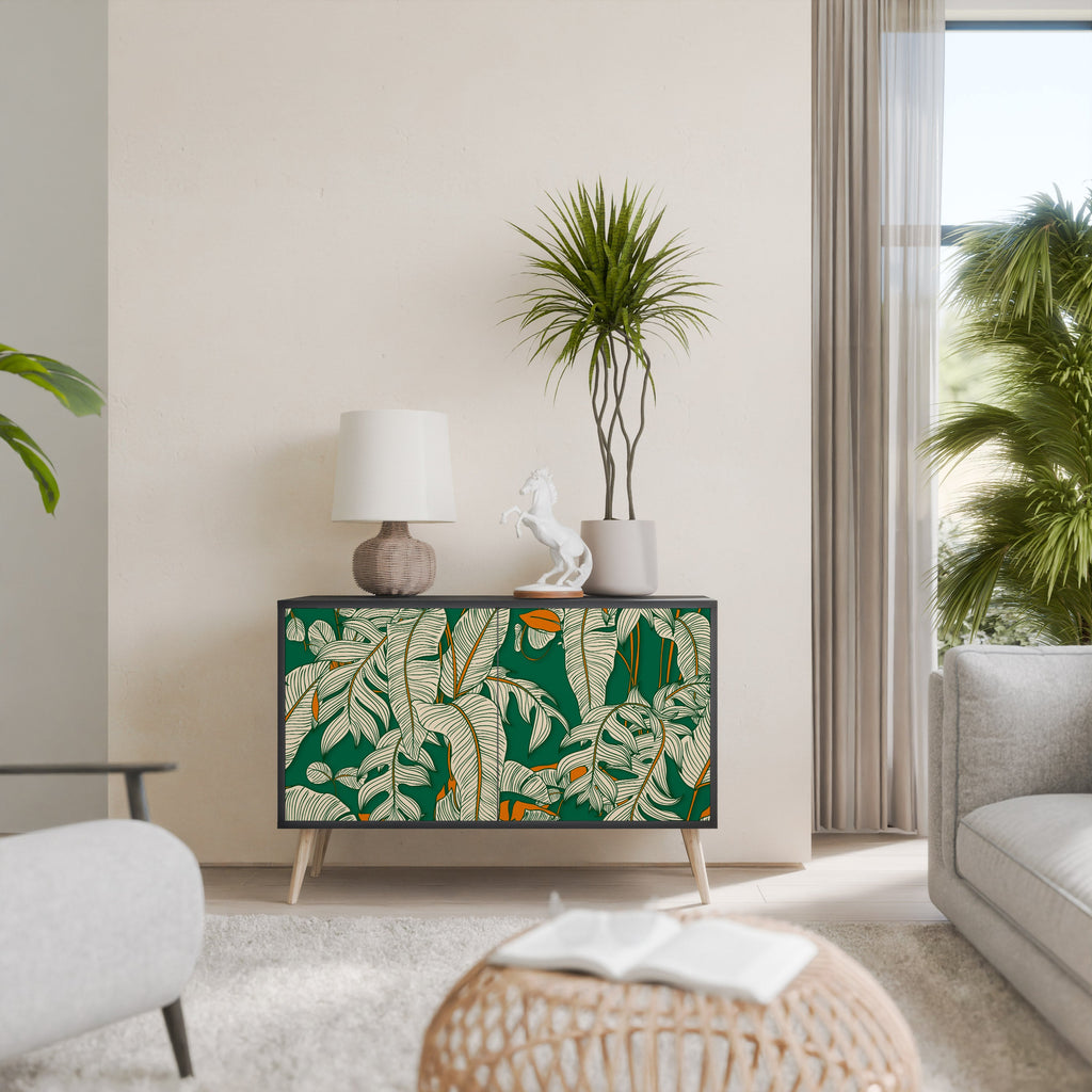 VERDANT PLEASURES Sideboard mit 2 Türen in Schwarz