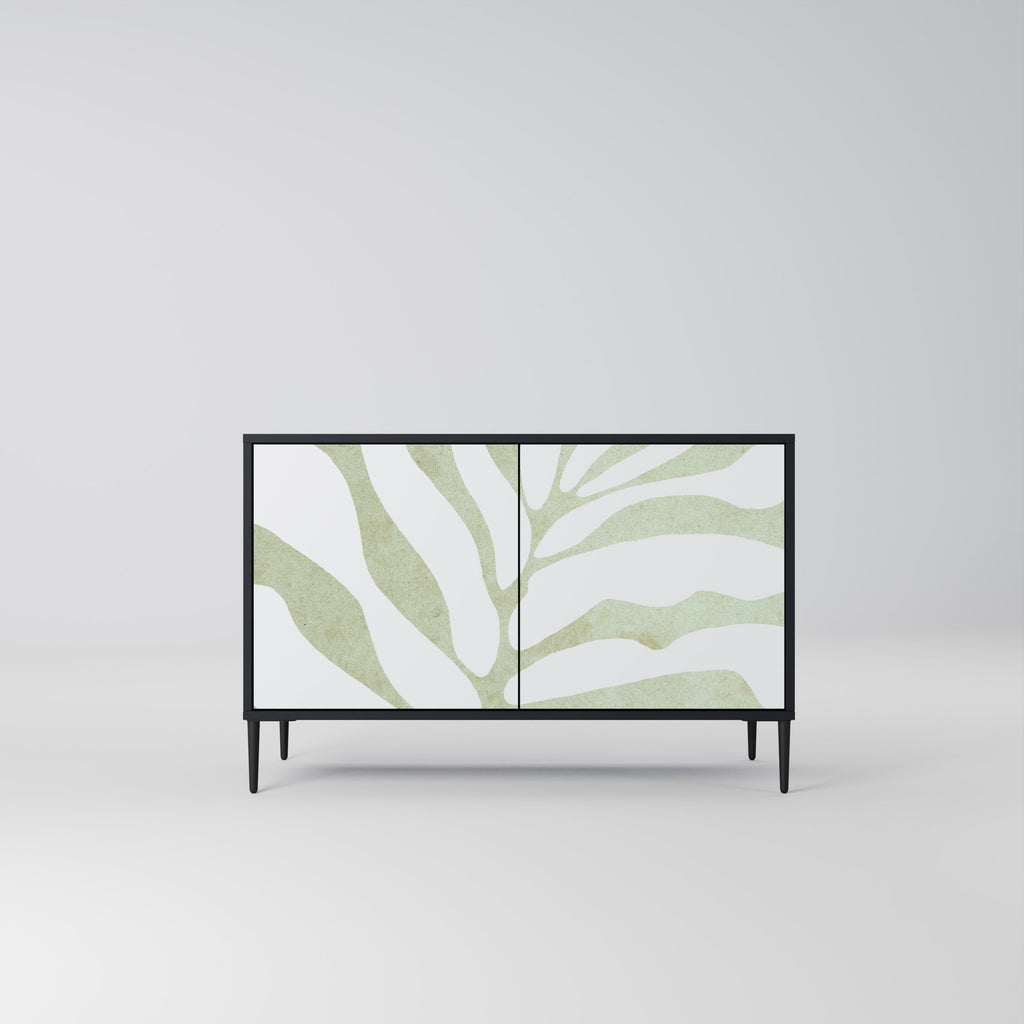 BOTANICAL SPARK Sideboard mit 2 Türen in Schwarz