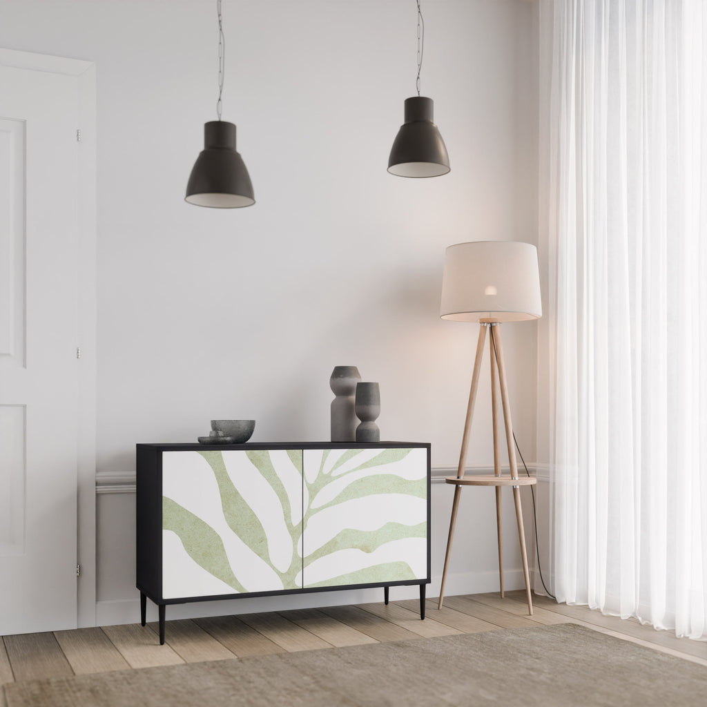 BOTANICAL SPARK Sideboard mit 2 Türen in Schwarz