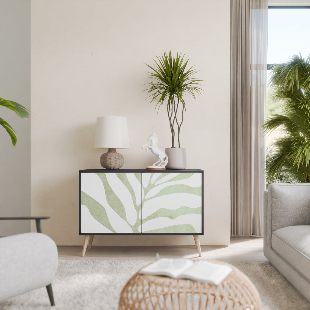 BOTANICAL SPARK Sideboard mit 2 Türen in Schwarz