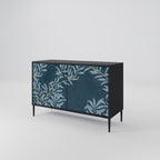 BLUE LEAVES Sideboard mit 2 Türen in Schwarz