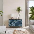 BLUE LEAVES Sideboard mit 2 Türen in Schwarz