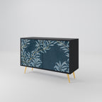 BLUE LEAVES Sideboard mit 2 Türen in Schwarz